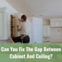 Man fixing the cabinet