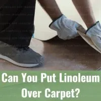 Man removing the linoleum