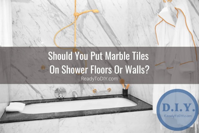 Clean modern marble tile shower