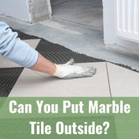 Man installing the marble tile