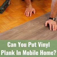 Man putting vinyl plank