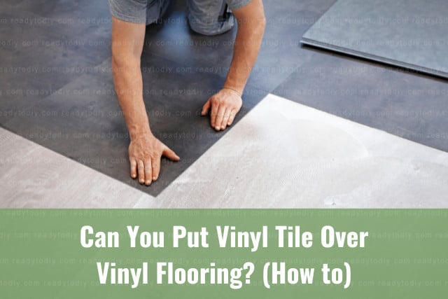 Man putting vinyl floor