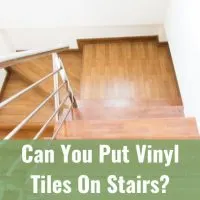 Vinyl flooring on the stairs