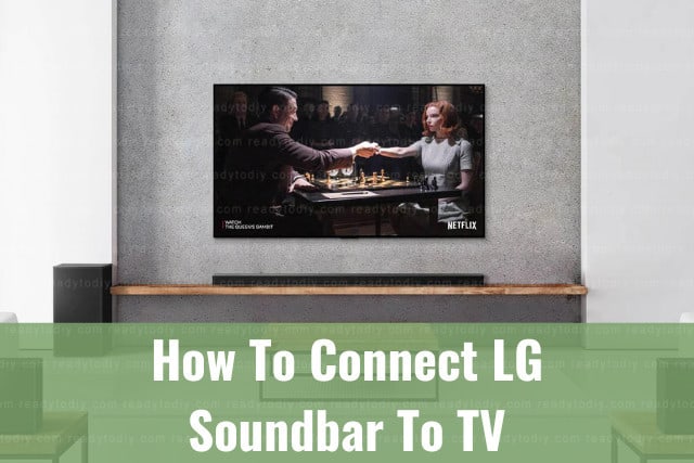 Flat screen tv in the living room with Soundbar Below