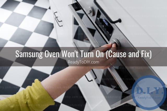 adjusting the button of the oven