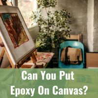 Canvas paint putting epoxy
