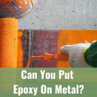 Putting epoxy paint on the metal