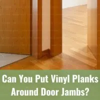 Wood floor door jamb
