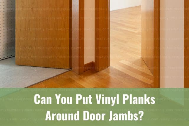 Wood floor door jamb
