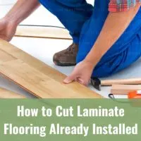Man installing Laminate floor
