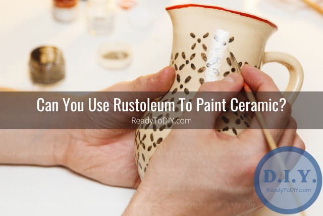 Putting paint in ceramic