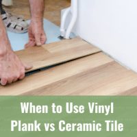 Wooden Vinyl Plank Installing in the floor