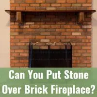 Fireplace with bricks