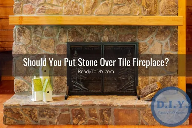 Fireplace with stones