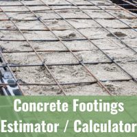 Cement footing for house renovation