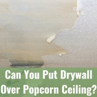 Removing popcorn ceiling