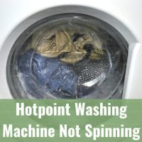 Washing machine with clothes inside