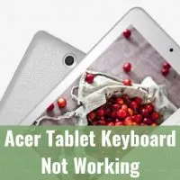 White tablet on the table