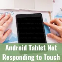 Black Android tablet