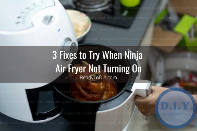 Air fryer with food inside