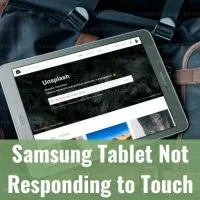 Black tablet on the table
