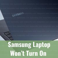 Black laptop on the desk