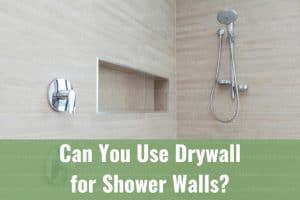 Shower wall with drywall