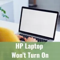 Using laptop in the desk