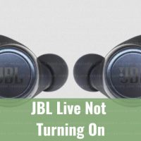 Blue wireless earphone JBL